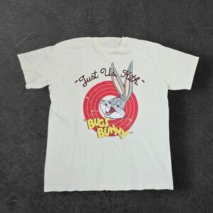 Kith - "Just Us Kith" Bugs Bunny Looney Tunes Cream T Shirt SZ M